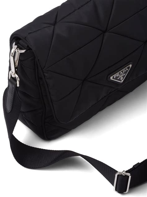 prada khaki nylon bag|Prada padded nylon shoulder bag.